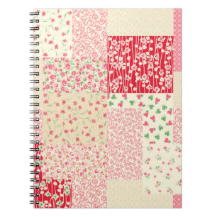 Carnet motif de patchwork abstrait dessiné à la main sans
