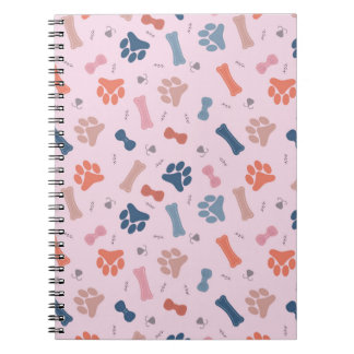 Carnet motif de patte de chien