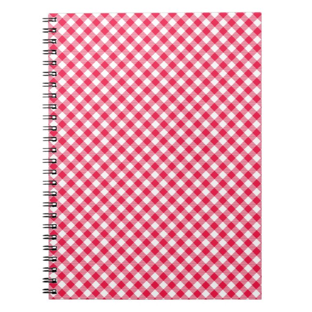 Carnet Motif de pays En vichy rouge classique (Devant)