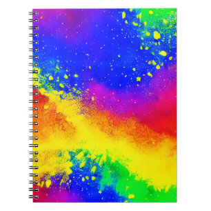 Carnet Motif de peinture coloré arc-en-ciel