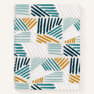 Carnet Motif de pinceau géométrique abstrait moderne