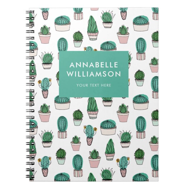 Carnet Motif de plante de cactus (Devant)