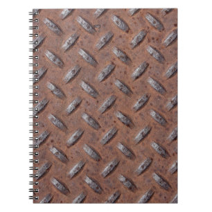 Carnet Motif de plaque diamant rouillé