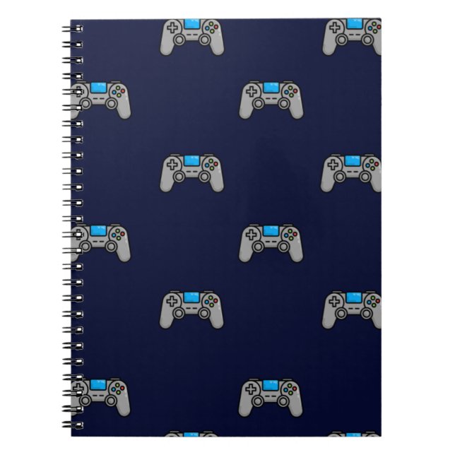 Carnet Motif de Playstation de jeu vidéo bleu (Devant)