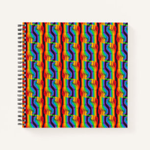 Carnet Motif de poing arc-en-ciel