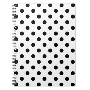 Carnet Motif de points Polka Noir