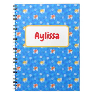 Carnet Motif de poisson rouge à l'aquarelle mignon