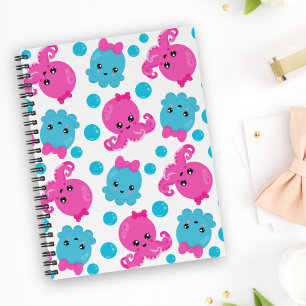 Carnet Motif de poulpe, poulpe mignonne, Animaux de mer