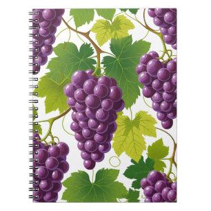 Carnet Motif de raisins