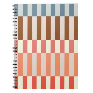 Carnet Motif de rayures multicolores
