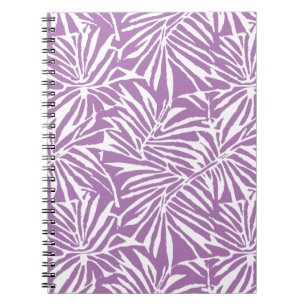 Carnet Motif de répétition Pale Purple Tropical Leaf