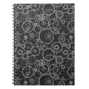 Carnet Motif de roues dentées