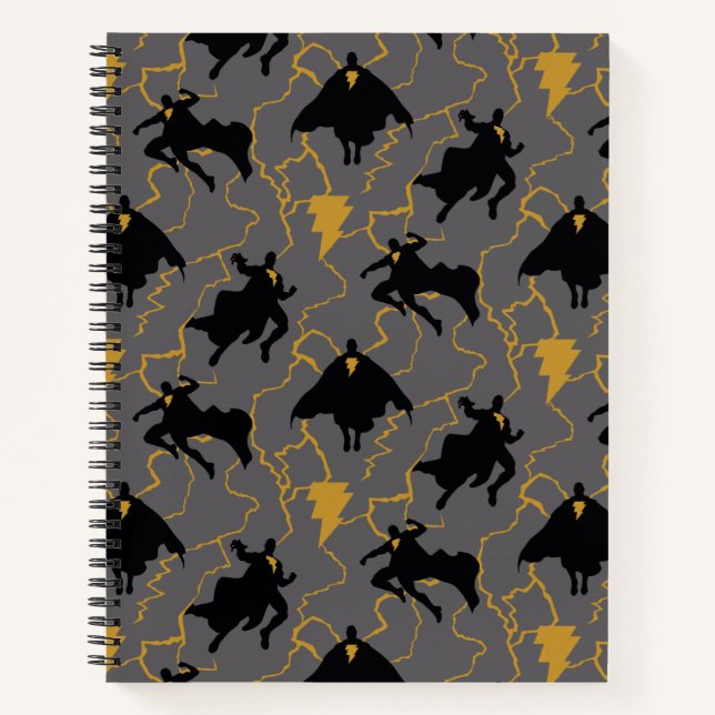 Carnet Motif de silhouette Black Adam Lightning (Devant)