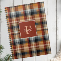 Motif de style gingham festif de monogramme person