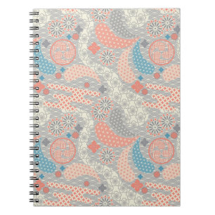 Carnet Motif de style japonais. Illustration