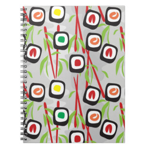 Carnet Motif de sushi