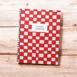 Carnet Motif de tableau de bord rouge gras et rose