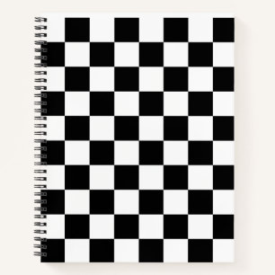 Carnet Motif de tableau de contrôle avec blanc, noir