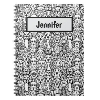 Carnet Motif de tête de chien personnalisé