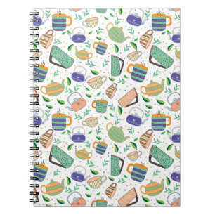 Carnet motif de thé