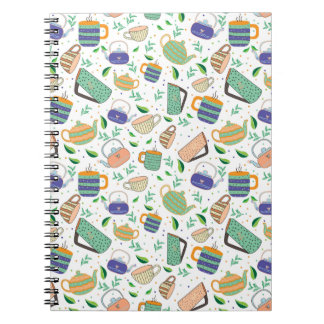 Carnet motif de thé