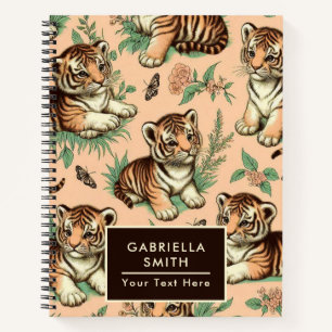 Carnet Motif de tigre de bébé Vintage