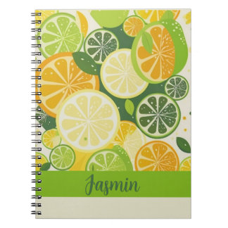 Carnet Motif de tranches de citron