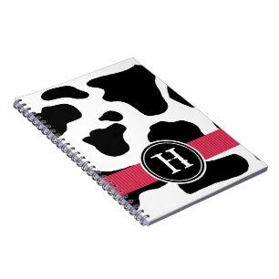 Carnet Motif de vache laitière avec décoré d'un