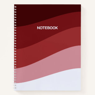 Carnet Motif de vague rouge blanc Ombre