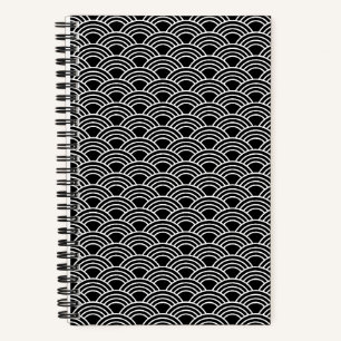 Carnet Motif de vague Seigaiha japonais classique