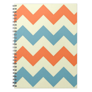 Carnet Motif de zigzag de très bon goût de zigzag bleu