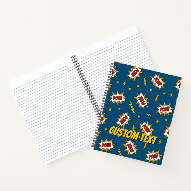 Carnet Motif d'effet sonore de bande dessinée (Intérieur)