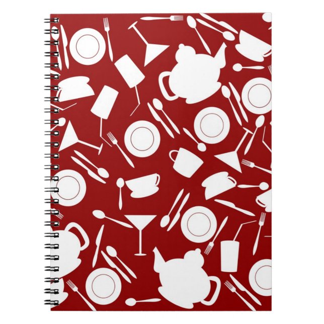 Carnet Motif d'éléments de cuisine (Devant)