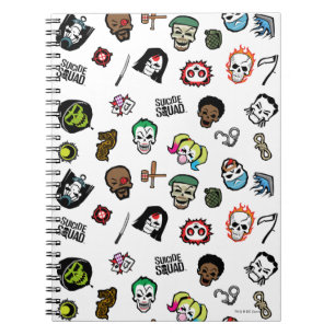 Carnet Motif d'Emoji de peloton de suicide du peloton  