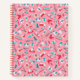 Carnet Motif dentaire rose