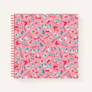 Carnet Motif dentaire rose