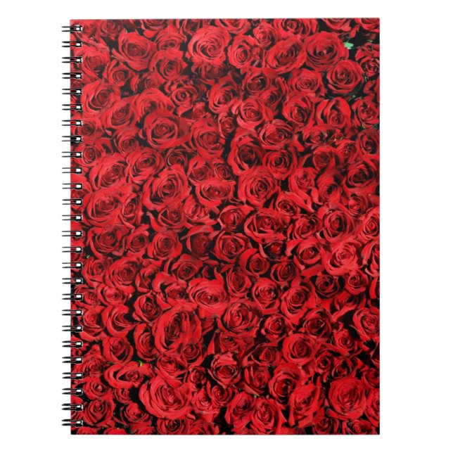 Carnet Motif des fleurs de rose rouge (Devant)