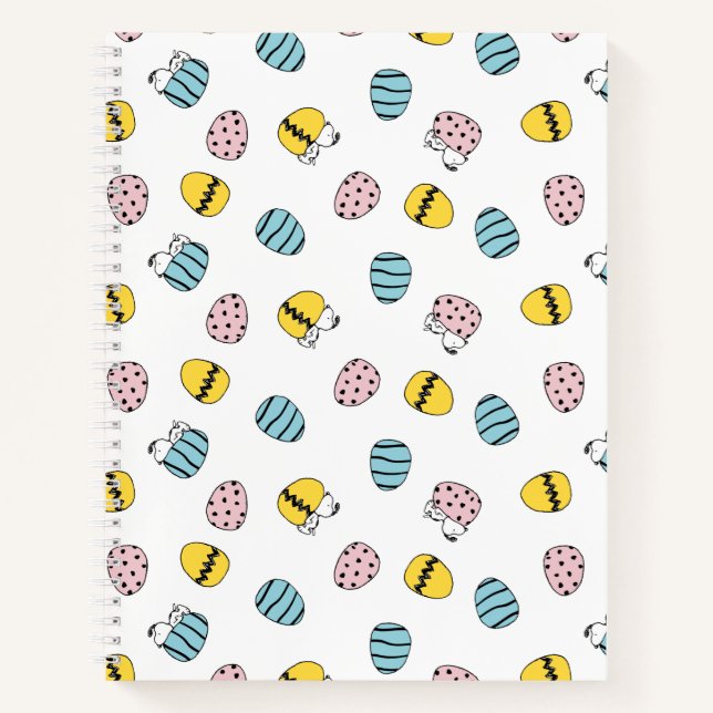 Carnet Motif des oeufs de Pâques Snoopy (Devant)