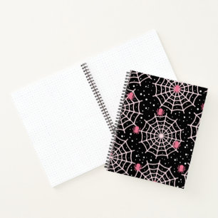 Carnet Motif des toiles d'Halloween et araignées