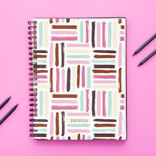 Carnet Motif des touches de pinceau colorées