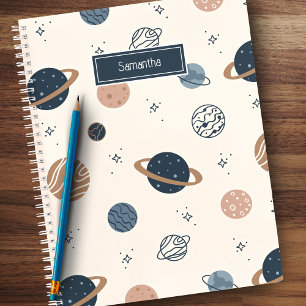 Carnet Motif d'esquisse Planètes système solaire