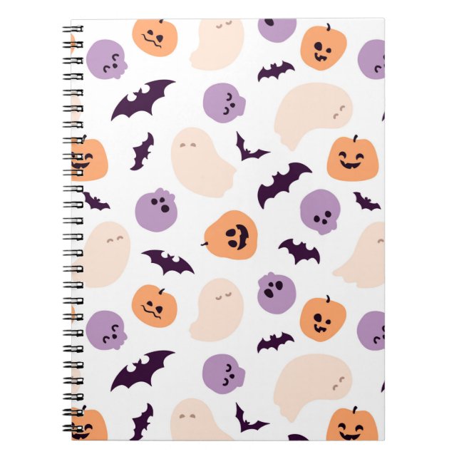 Carnet Motif d'Halloween pour Enfants Joyeux (Devant)