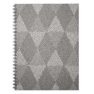 Carnet Motif diamant en verre coloré argent