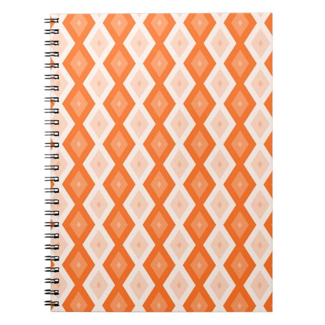 Carnet Motif diamant orange (Devant)