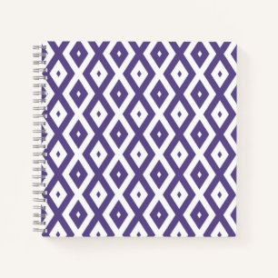 Carnet Motif diamant ultra violet et blanc