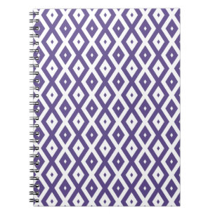 Carnet Motif diamant ultra violet et blanc