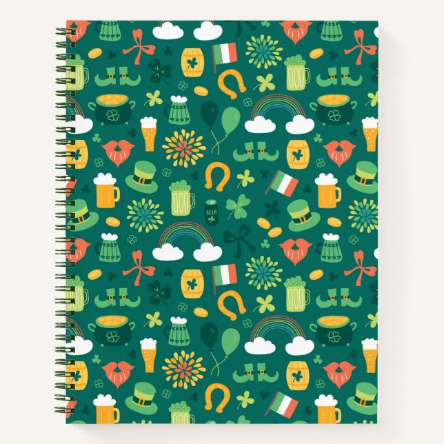 Carnet Motif d'icône irlandais mignon (Devant)