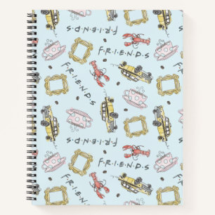 Carnet Motif d'icônes à l'aquarelle FRIENDS™