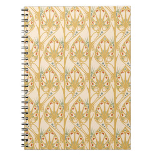 Carnet Motif d'illustration Art nouveau rétro