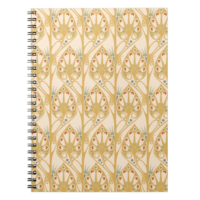 Carnet Motif d'illustration Art nouveau rétro (Devant)